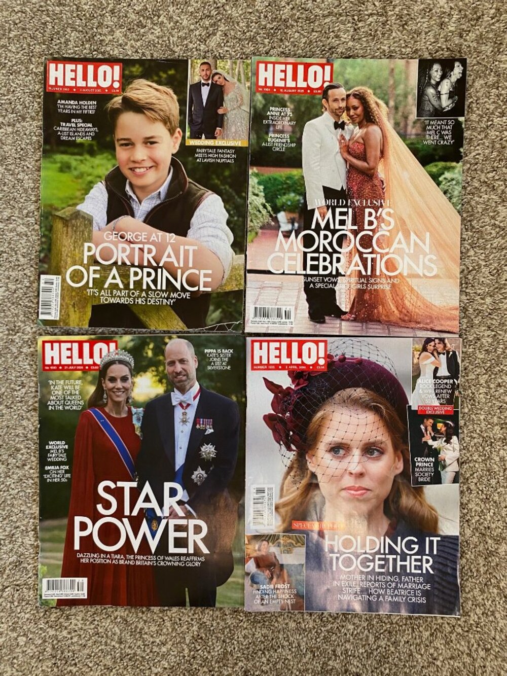 Hello Magazine Set of 7 ( 6 of 2025 and 1 of 2026) Royal Family Special Report